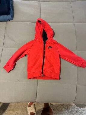 Nike Red Kids Hooded Zip Jacket